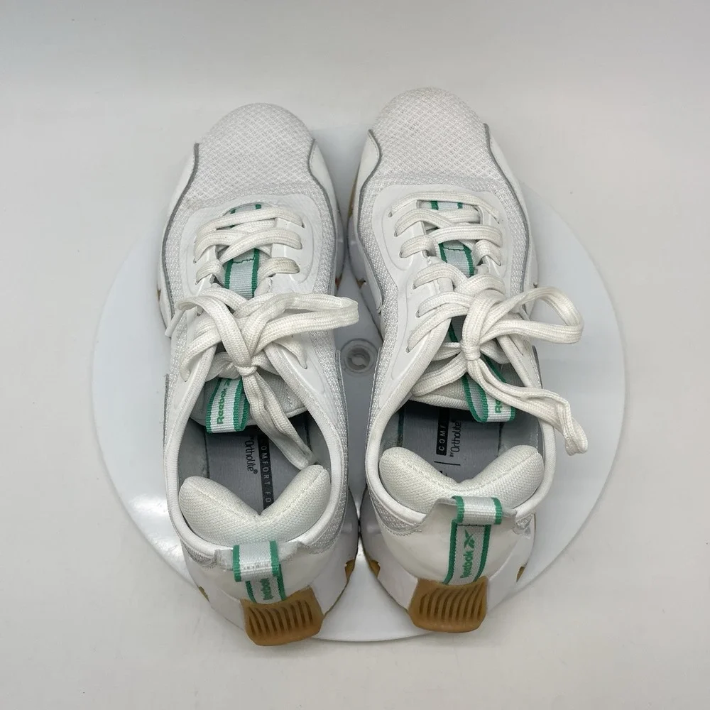 Reebok‎ Sneakers Womens 8.5 Zig Dynamica R30106W White Green Running Shoes